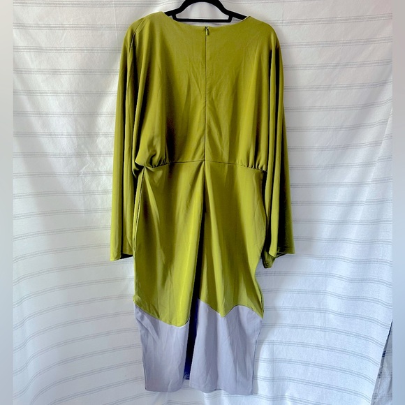 NWT STYLEWE Green and grey dress with a zipper on the back - Picture 3 of 10